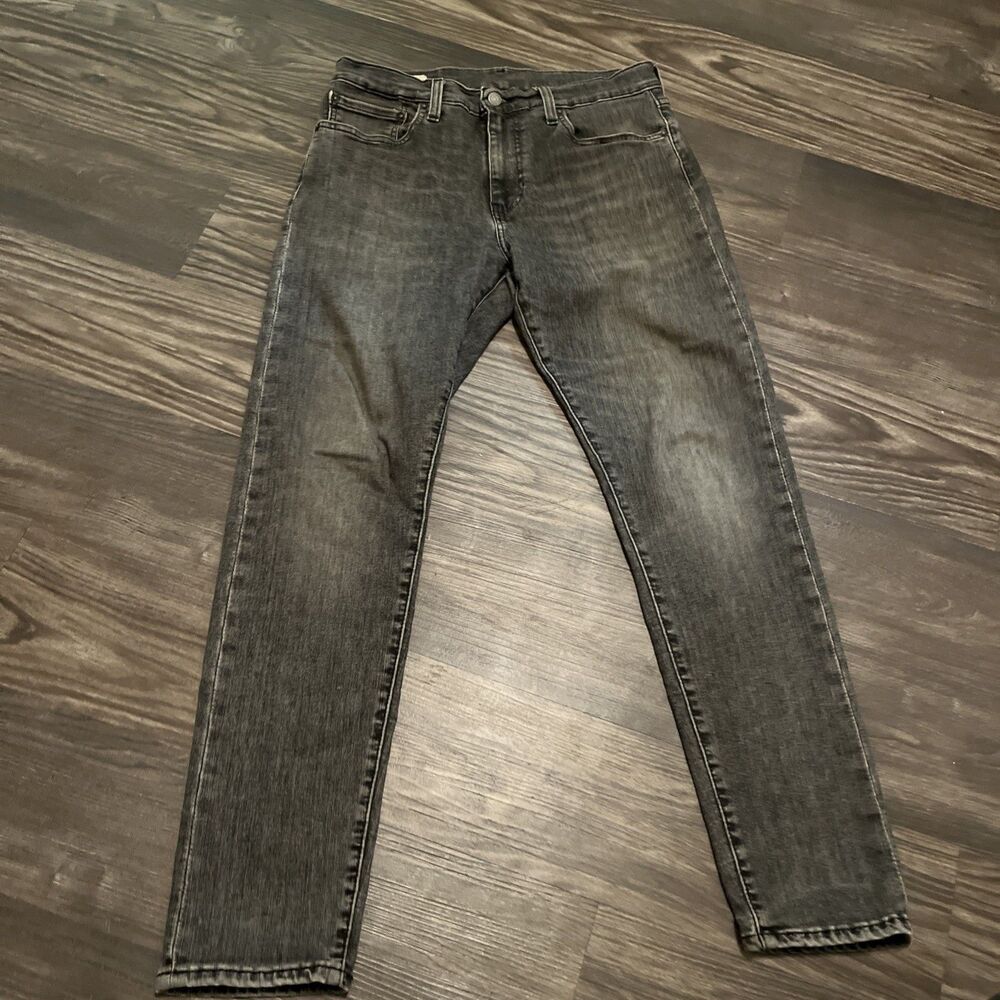 LEVI'S Jeans Men's LOT 512 Premium Black/Grey Denim LARGE E Red Tag Size 30x30
